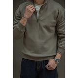 Men's Vintage Loose Half Zip Sweatshirt