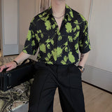 Men's Summer Loose Short Sleeve Floral Shirt