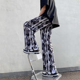 Men's Tie-dye Ink Drape Wide-leg Straight-leg Casual Pants