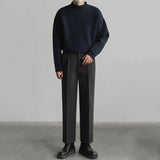 Pullover Textured Half Turtleneck Sweater