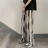 Textured Tie-dye Wide-leg Pants Casual Mopping Pants Loose Drape Pants