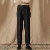 Brushed Retro Straight Warm Casual Trousers