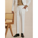 Straight Solid Color Slim Fit Trousers