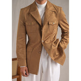 Italian Retro Hunting Suede Commuter Jacket