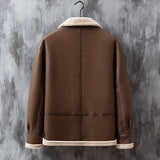 Short Loose Spliced Thickened Jacket