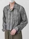 Tie Dye Loose Lapel Long Sleeve Shirt