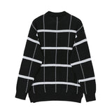 Men's Retro Lapel Plaid Loose Casual Sweater