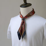 Retro Cashew Flower Men's Silk Scarf