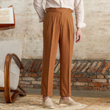 Summer Linen Cotton Breathable Thin High Waist Straight Pants