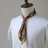 Retro Cashew Flower Men's Silk Scarf