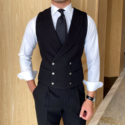 Slim Double Row Waistcoat Casual Vest