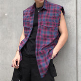 Vintage Check Sleeveless Shirt