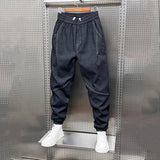 Men's Hip Hop Harem Pants Joggers Loose jeans Elastic Waist Baggy Drop Crotch Sweatpants