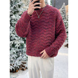 Autumn and Winter Solid Color Thickened Collarless Sweater