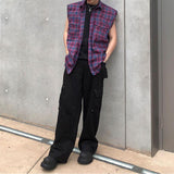 Vintage Check Sleeveless Shirt