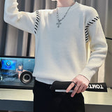 Men's Thickened Long Sleeve Fake Two Piece Knit Sweater