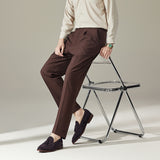 Seersucker Breathable Italian Naples Straight Trousers