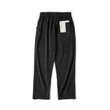 Straight-leg Faux Corduroy Trousers with Drape