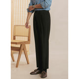 Straight Solid Color Slim Fit Trousers