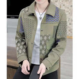 Lapel Printed Casual Jacket