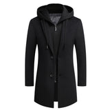 Men's British Casual Detachable Hooded Coat