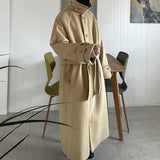 Men's Winter Loose Casual Extra Long Knee-length Coat