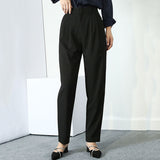 High Waist Straight Suit Pants