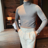 Men's Turtleneck Slim Fit Knitted Sweater