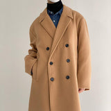 Thickened Mid-length Double-breasted Woolen Coat