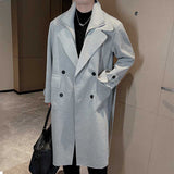 Winter Holiday Two-piece Spliced Stand Collar Long Over-the-knee Coat