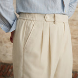 Linen Shorts Straight Pants