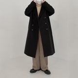 Thickened Mid-length Double-breasted Woolen Coat