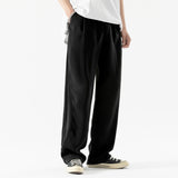 Men's Summer Drape Suit Pants Casual Trousers Loose Drape Straight Wide Leg Pants