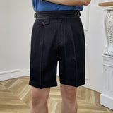 Mens Retro Breathable High Waist Casual Shorts