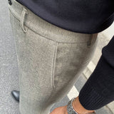 No-iron Woolen Straight Suit Pants