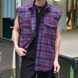 Vintage Check Sleeveless Shirt