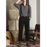 Men's British Vintage Overalls Casual Jumpsuit