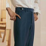 Men's Straight High Waist Casual Drape Suit Pants