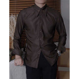 Men's Business Slim Fit Long Sleeve Casual Shirt