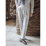 Men's Business Casual High Waisted Pants Slim Fit Trousers