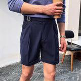 Men's Casual High Waist Straight Shorts