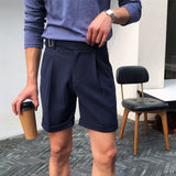 Men's Casual High Waist Straight Shorts