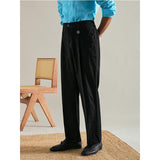 Men's Straight Loose Autumn and Winter Casual Business Wide Leg Trousers