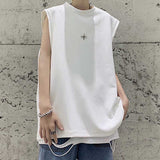 Casual Solid Color Sleeveless Tank T-Shirt