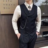 Men's Business British Double Breasted Suit Vest