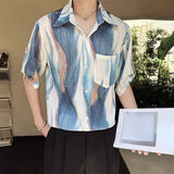 Men's Tie Dye Loose Casual Half Sleeve Shirt