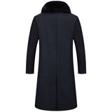 Mens Wool Blend Coat Winter Trench Coats Notched Single Breasted Overcoat Classic Peacoat With Pockets