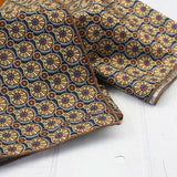 Men's Vintage British Business Silk Scarf Printed Square Scarf