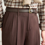 Autumn And Winter Wool High Waist Straight Pants