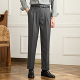 Autumn And Winter Wool High Waist Straight Pants